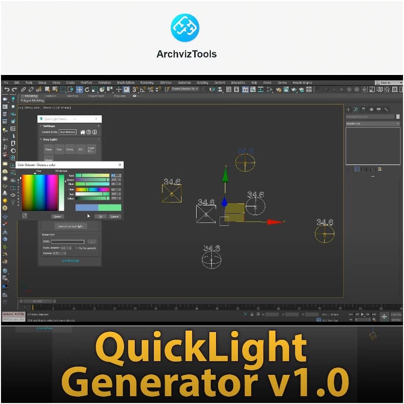 ArchvizTools - Quick Light Generator V1.0 for 3DS Max